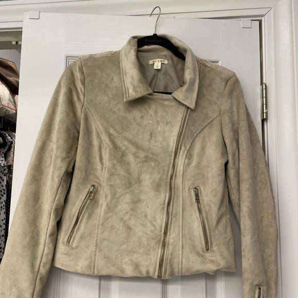 Jackets & Blazers - Miami Tan Suede Cropped Jacket. Size Small. Zippers Lined. Soft. Fall Winter